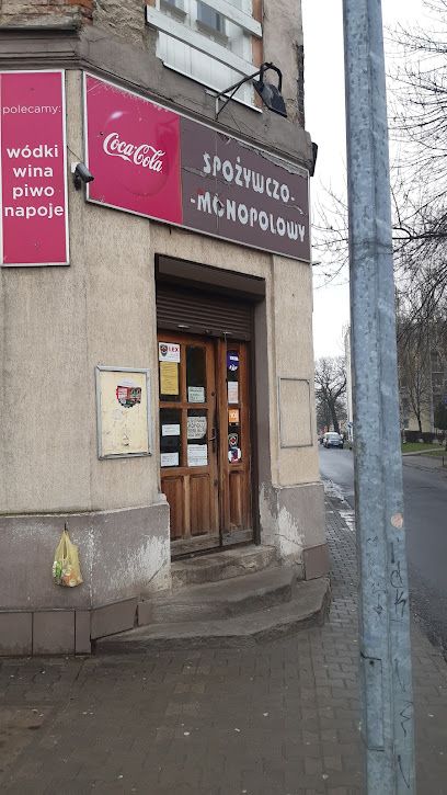 sklep spożywczo monopolowy, магазин рядом с вокзалом Калиш