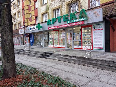 Pod Różami. Apteka, магазин рядом с вокзалом Racibórz