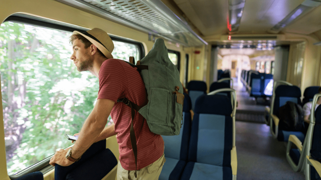 Renfe Человек в поезде Ренфе