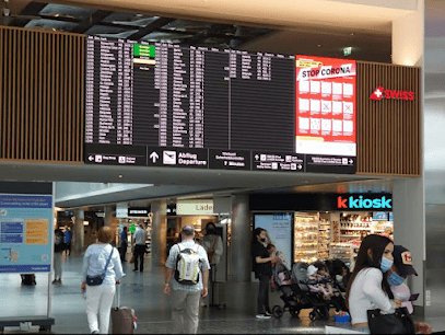 k kiosk, магазин рядом с вокзалом Zürich Flughafen
