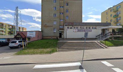 Olenkowicz Zbigniew. Sklep spożywczy, магазин рядом с вокзалом Kętrzyn