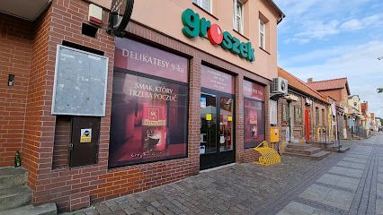 9-tka. Art. spożywcze. Dettlaff J., магазин рядом с вокзалом Łeba