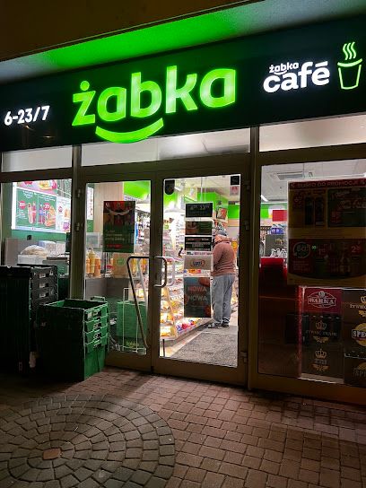 Żabka, магазин рядом с вокзалом Olsztyn Zachodni