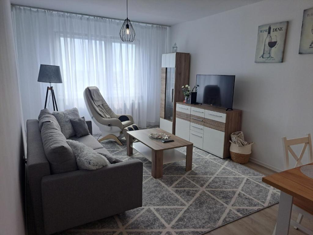 Apartament Kraju centrum z fotelem masującym, жильё рядом с вокзалом Сосновец Главный