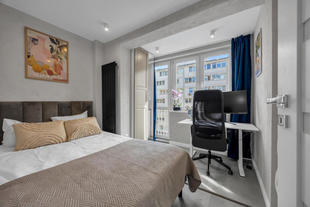 Stylish Central Apartment 2BR & 2 Bathrooms, жильё рядом с вокзалом Варшава-Глувна